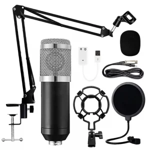BM800 Professional Condenser Microphone Podcast Live Broadcast Equipment USB MIC Microfone Set Studio Mic with Arm Stand - AliExpress  - Color : black - Ships From : UNITED KINGDOM