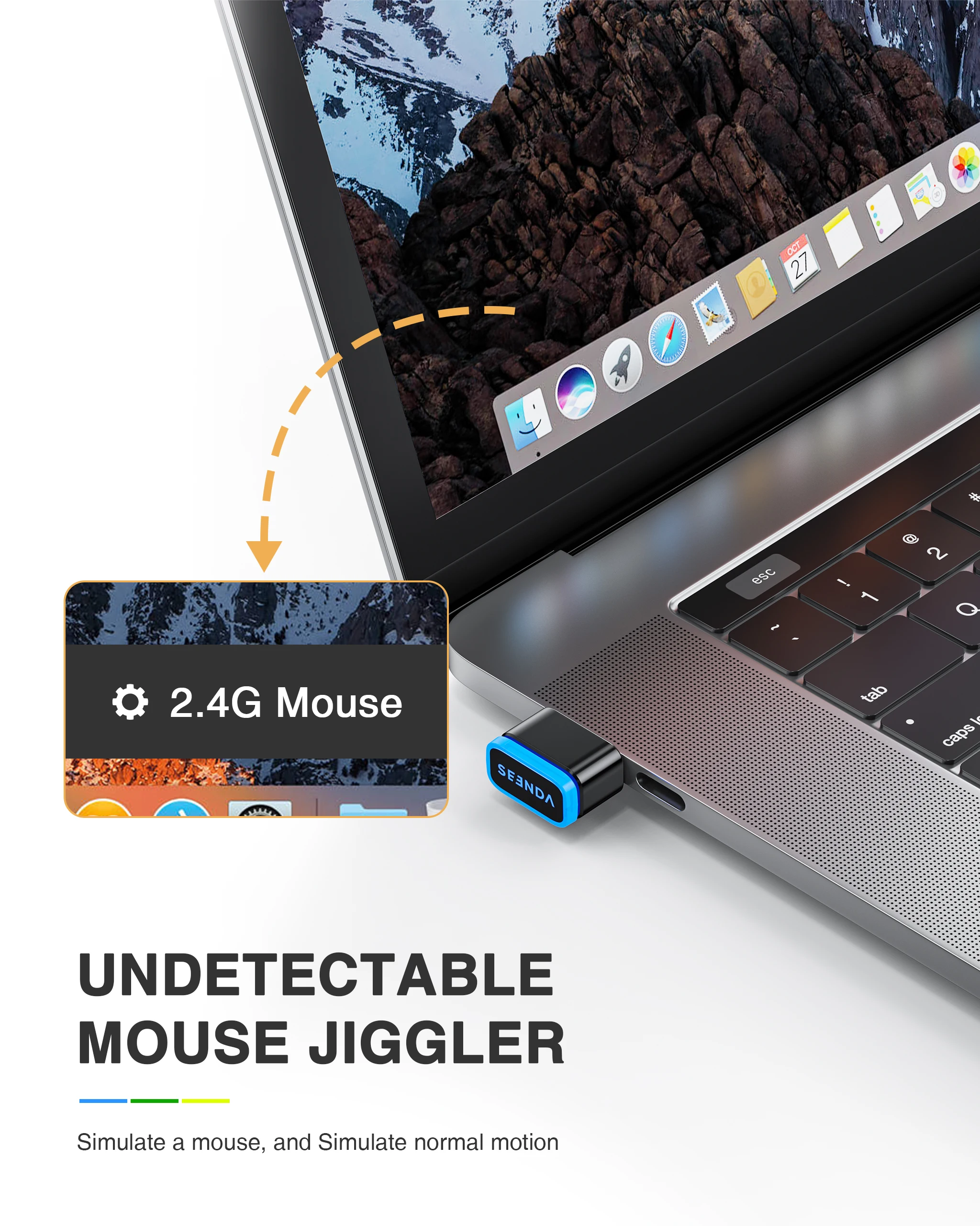 Undetectable Mouse Mover Keeps Computer Awake Simulate Mouse USB Mouse Jiggler Seenda Computer Accessories - AliExpress 7 - Image 3