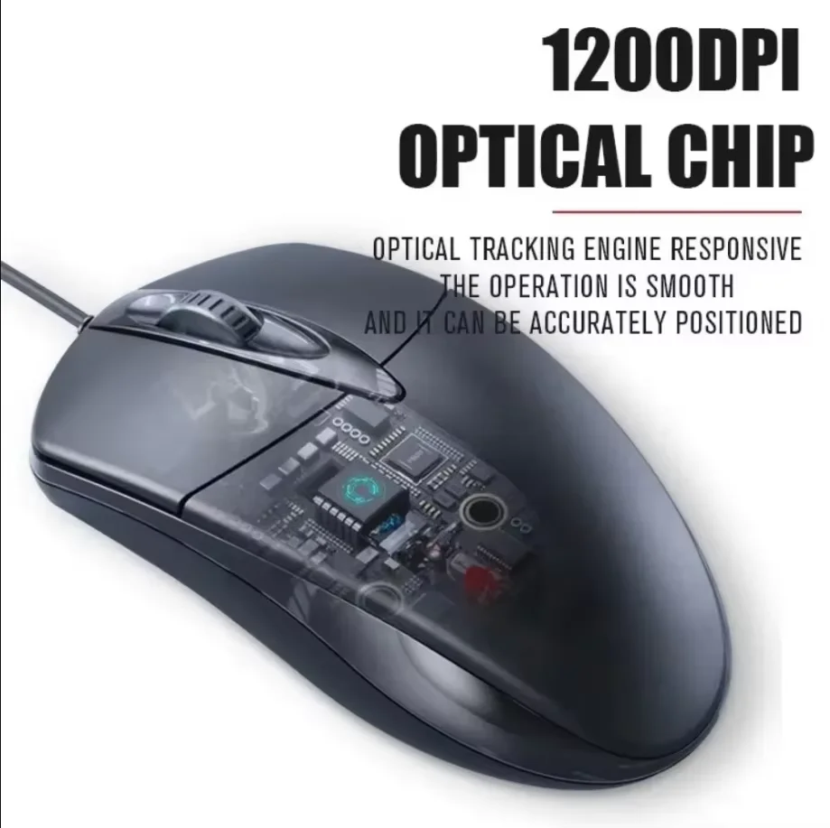 USB Optical Wired Mouse Laptop Home Office Mouse Anti Slip Roller 3D 1200DPI Game Mause Computer Accessories For PC Desktop - AliExpress 7 - Image 5