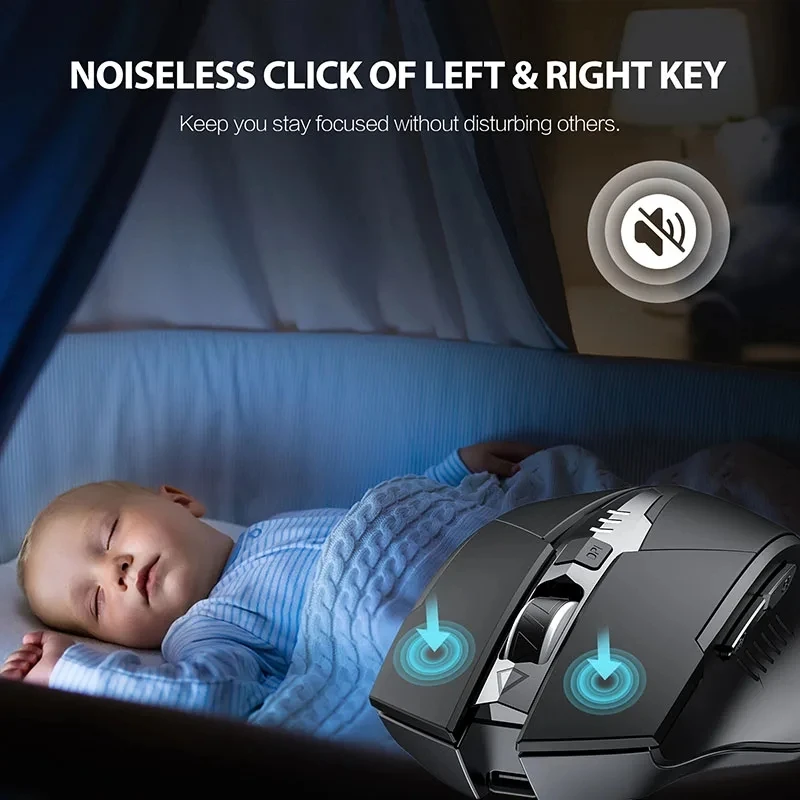 INPHIC F1S/F1/A1 2.4G Wireless Mouse 500mAh Ergonomic Rechargeable Silent Mouse Office Home Laptop Desktop Computer Universal - AliExpress 7 - Image 3