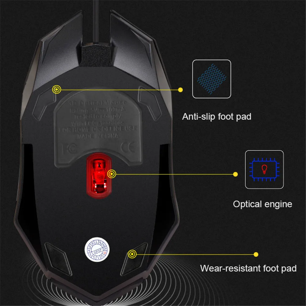 USB Wired Mouse RGB Colorful Mouse 5000 DPI Gaming Mouse Optical Wired Mouse Mice Ergonomic Mouse for PC Computer Laptop Macbook - AliExpress 7 - Image 6