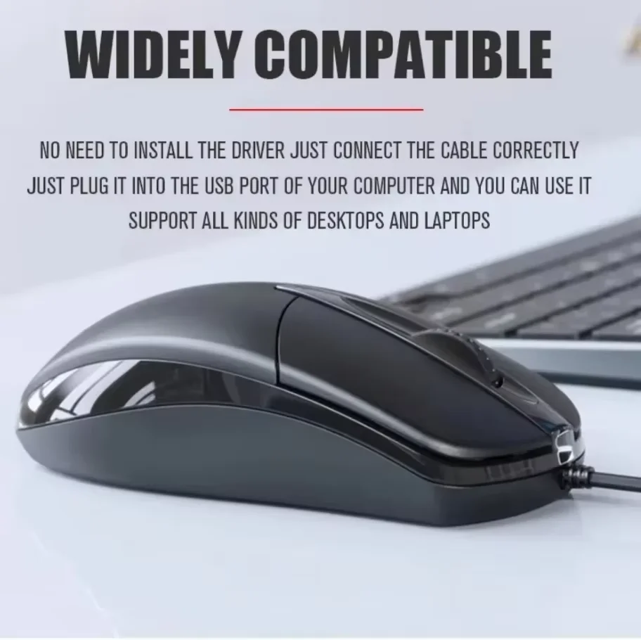USB Optical Wired Mouse Laptop Home Office Mouse Anti Slip Roller 3D 1200DPI Game Mause Computer Accessories For PC Desktop - AliExpress 7 - Image 4
