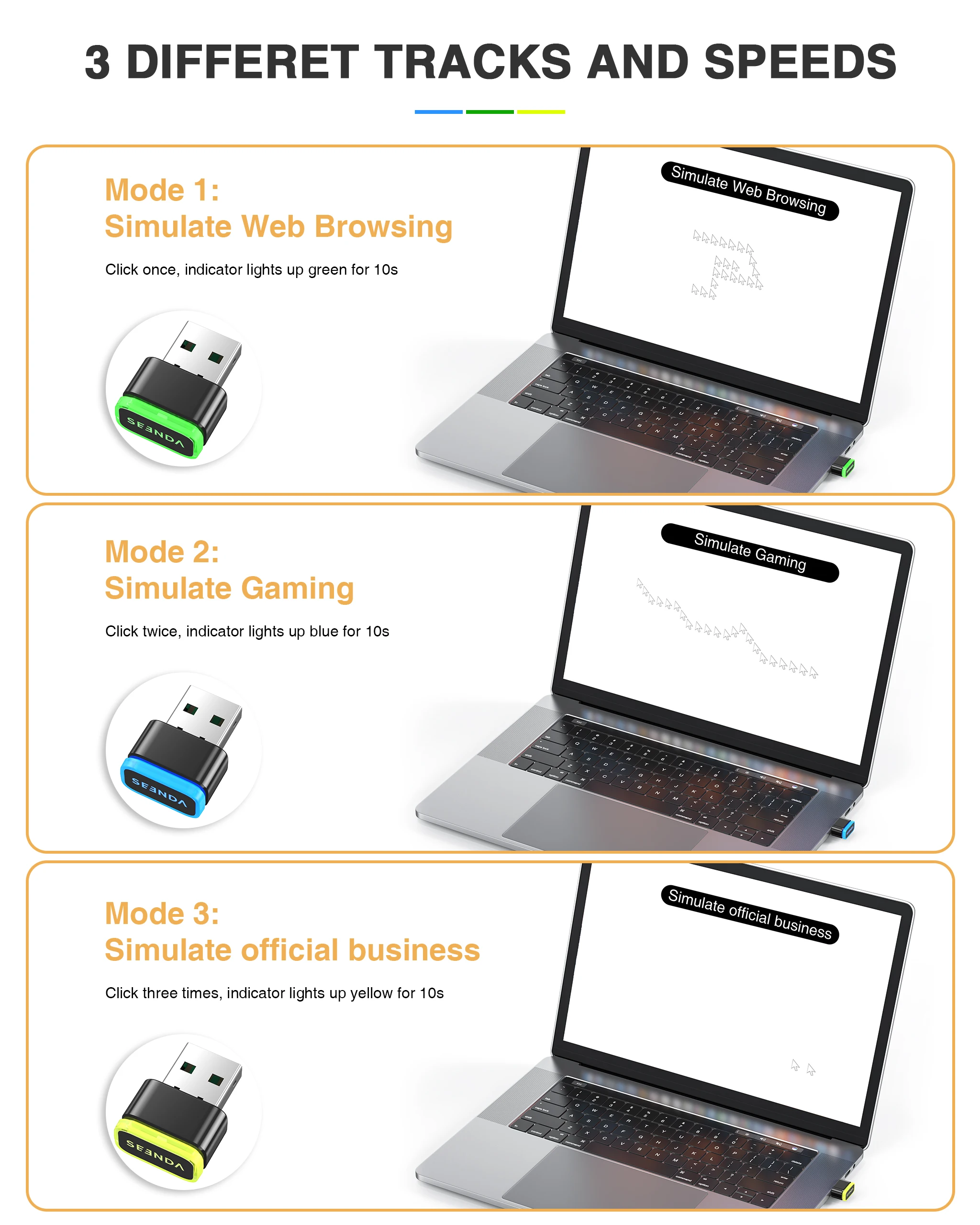 Undetectable Mouse Mover Keeps Computer Awake Simulate Mouse USB Mouse Jiggler Seenda Computer Accessories - AliExpress 7 - Image 5