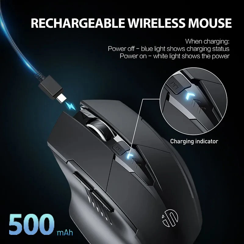 INPHIC F1S/F1/A1 2.4G Wireless Mouse 500mAh Ergonomic Rechargeable Silent Mouse Office Home Laptop Desktop Computer Universal - AliExpress 7 - Image 5
