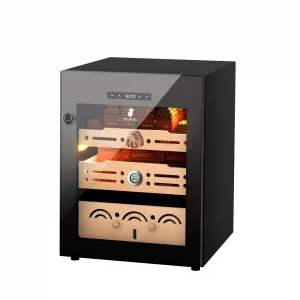 Electric Cigar Humidor Cabinet,300pcs Cooling Cigar Fridge,Temperature Humidity Control with Cedar Wood Trays, Noise Cancelling
