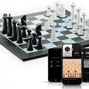 GoChess Mini Smart Chess Board AI Electronic Chess Game Set For All Levels | Real-time colorful coaching lights. Smart tech toy. 32 Difficulty Levels and Online Play. Connect to Lichess and Chess.com