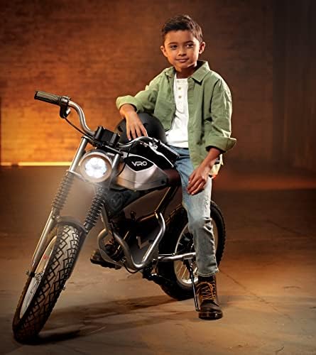 Viro Rides Cafe Racer - Motorized Electric Mini-Bike with Rechargeable Battery, Working LED Lights, & Instrument Panel - Parent-Controlled Speed Limiter - 6-Mile Range - For Kids Ages 8+ - Image 2