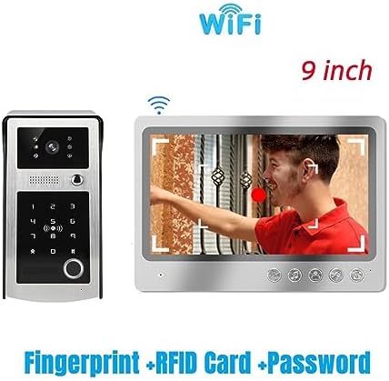 QAXRZCUCD 9 Inch Fingerprint RFID Card Wireless Wifi Video Door Phone Doorbell Intercom System Smart Life Remote Unlocking For Home Sharp Live View Amazon.co.uk: DIY & Tools - Image 7