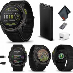 Garmin Enduro 3, Solar, Sapphire (Carbon Gray) Smartwatch Bundle | For Running, Training & Health | 90-Day Battery | Built-In Flashlight | Detailed Mapping | Carbon Gray DLC Titanium Amazon.co.uk: Electronics & Photo