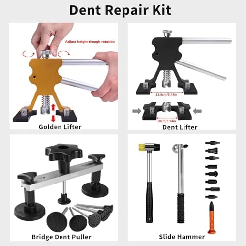 Paintless Dent Repair Kit - 170PCS Car Dent Removal Tools, Dent Lifter & Bridge Puller, Professional Hail Repair Tool for Effective Car Dent Repair - Image 4