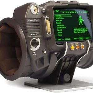 The Wand Company Pip-Boy 3000 Fallout 3 New Vegas Die-Cast Replica FM Radio and Alarm Clock LCD Screen with Memory Foam Cuff and Stand Officially Licensed by Bethesda Amazon.co.uk: Toys & Games