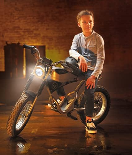 Viro Rides Cafe Racer - Motorized Electric Mini-Bike with Rechargeable Battery, Working LED Lights, & Instrument Panel - Parent-Controlled Speed Limiter - 6-Mile Range - For Kids Ages 8+ - Image 12