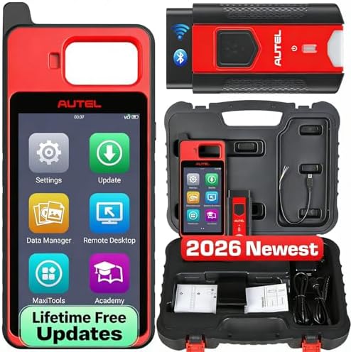 Autel MaxiIM KM100 (X) Scanner, 2026 KM100 with Lifetime Free Updates | Lite of IM508 IM608, Wireless BT Car Diagnostic Scan Tool, 2GB & 64GB Android 9.0,