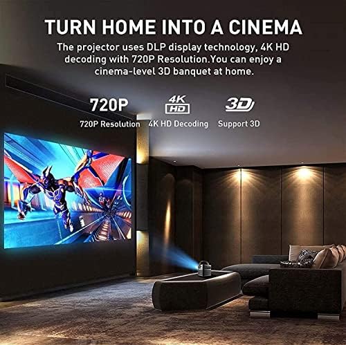 ONOTEC 5200 Lumen Portable Projector, 720p DLP Display, WiFi & Bluetooth, 30-300 Inch Image, Home Entertainment Amazon.co.uk: Electronics & Photo - Image 5