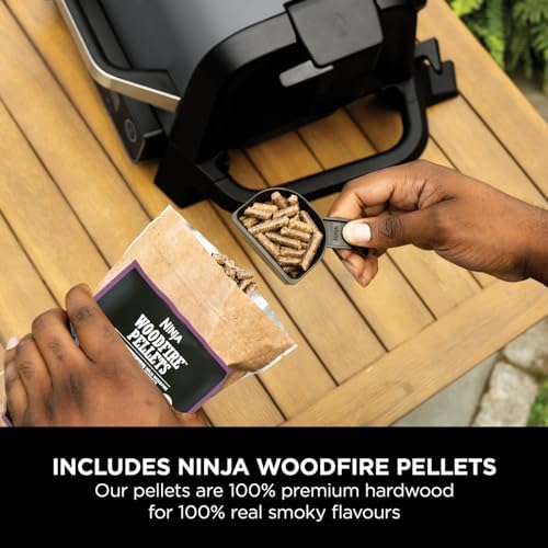 Ninja Woodfire Electric BBQ Grill & Smoker, Portable, Grey/Black, OG701UK, | 7-in-1 Outdoor Grill & Air Fryer, Roast, Bake, Dehydrate, Uses Woodfire Pellets, Weather Resistant, Non-Stick, Electric - Image 9