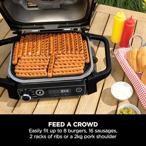 Ninja Woodfire Electric BBQ Grill & Smoker, Portable, Grey/Black, OG701UK, | 7-in-1 Outdoor Grill & Air Fryer, Roast, Bake, Dehydrate, Uses Woodfire Pellets, Weather Resistant, Non-Stick, Electric - Image 15