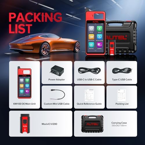 Autel MaxiIM KM100 (X) Scanner, 2026 KM100 with Lifetime Free Updates | Lite of IM508 IM608, Wireless BT Car Diagnostic Scan Tool, 2GB & 64GB Android 9.0, - Image 8