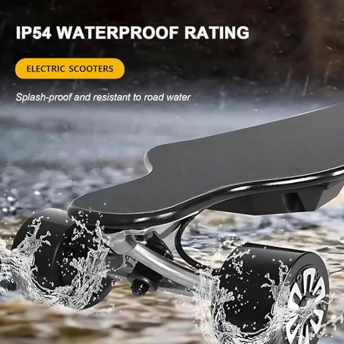 GLWABOMARS Electric Skateboard with Remote, 800W Electric Longboard, 26 Mph Top Speed & 16 Miles Range, Max Load 300lbs, Safety Sandpaper, Suitable for Adults & Teens Beginner Dualdrive-D - Image 5