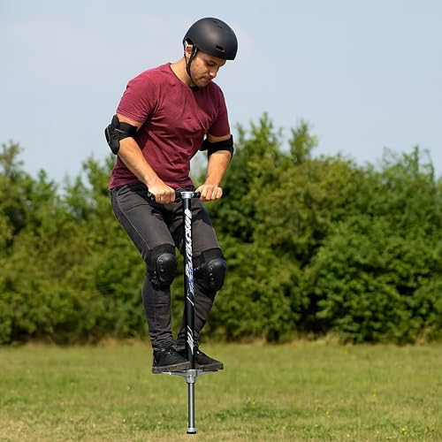 Relaxdays Pogo Stick for Adults, Padded, Non-Slip, Stainless Steel, Up to 110 kg, 122x42x9.5 cm, Black | Padded, outdoor jump bar, non-slip, stainless steel - Image 4