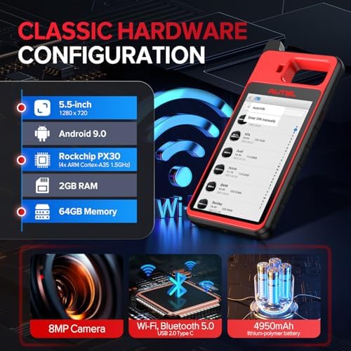 Autel MaxiIM KM100 (X) Scanner, 2026 KM100 with Lifetime Free Updates | Lite of IM508 IM608, Wireless BT Car Diagnostic Scan Tool, 2GB & 64GB Android 9.0, - Image 7