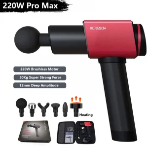 220W Professional Massage Gun Heating massage Super Powerful Aluminum Alloy Muscle Massager Brushless Motor For Training Home - AliExpress