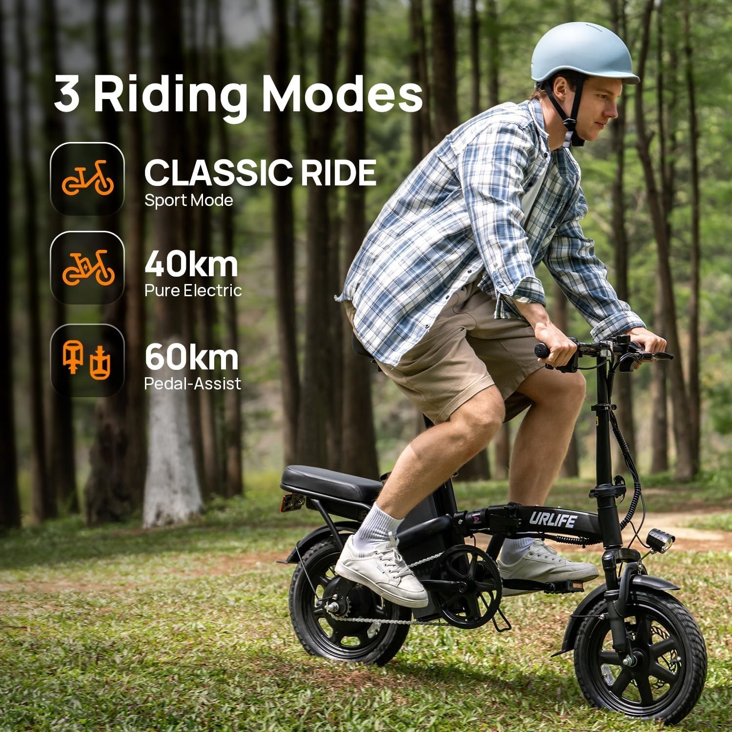 URLIFE 14" Foldable Electric Bike for Adults City Folding E-bike 250W - Image 5