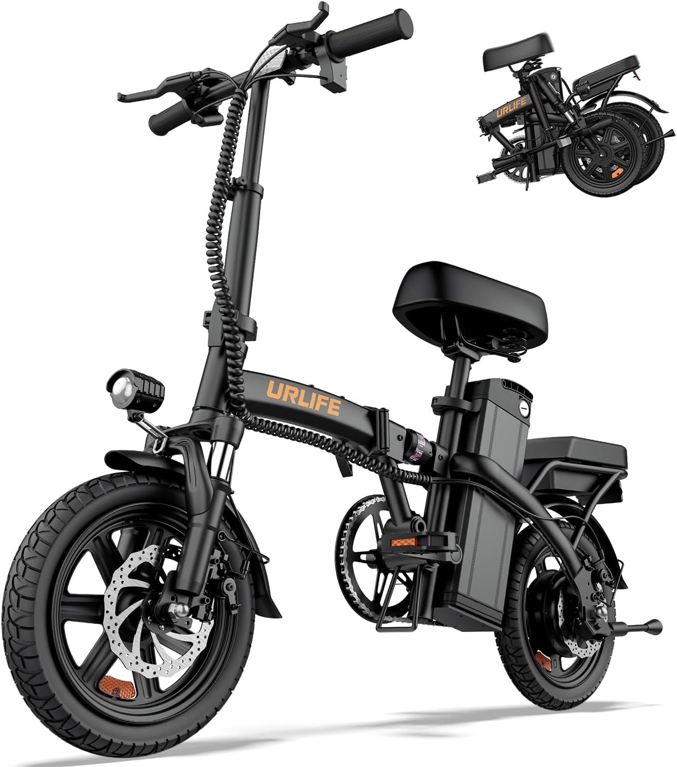 URLIFE 14" Foldable Electric Bike for Adults City Folding E-bike 250W